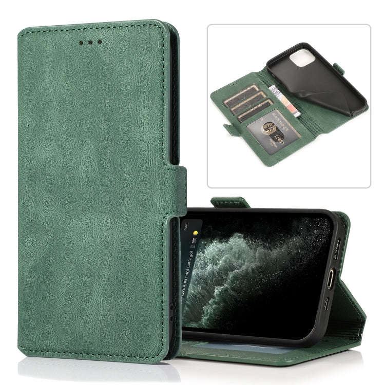 Retro Magnetic Closing Clasp Horizontal Flip Leather Case with Holder & Card Slots & Photo Frame ...
