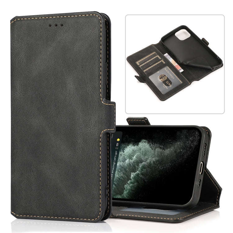 Retro Magnetic Closing Clasp Horizontal Flip Leather Case with Holder & Card Slots & Photo Frame ...