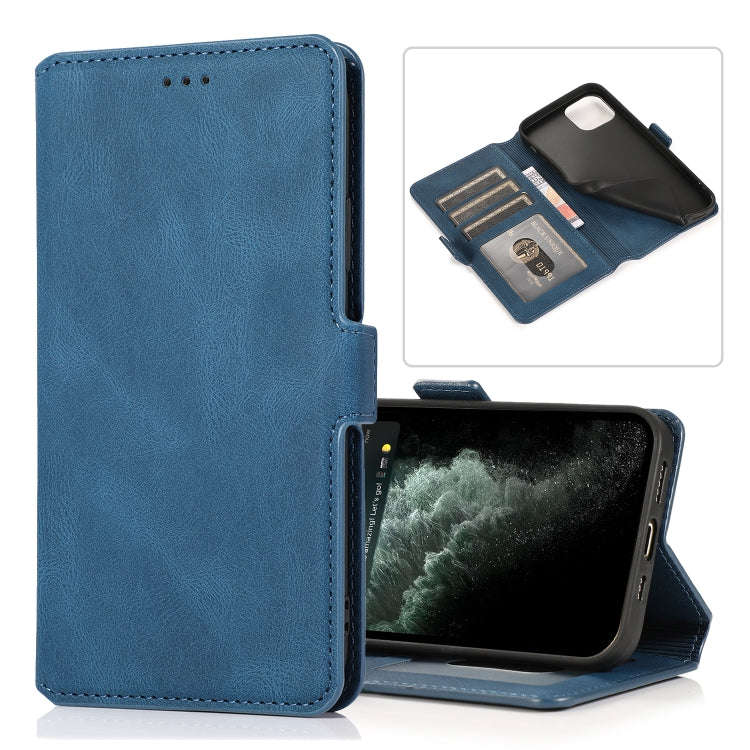 Retro Magnetic Closing Clasp Horizontal Flip Leather Case with Holder & Card Slots & Photo Frame ...