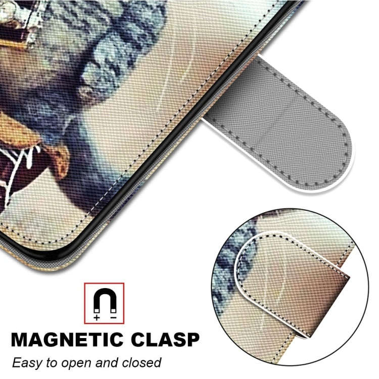 Coloured Drawing Cross Texture Horizontal Flip PU Leather Case with Holder & Card Slots & Wallet ...