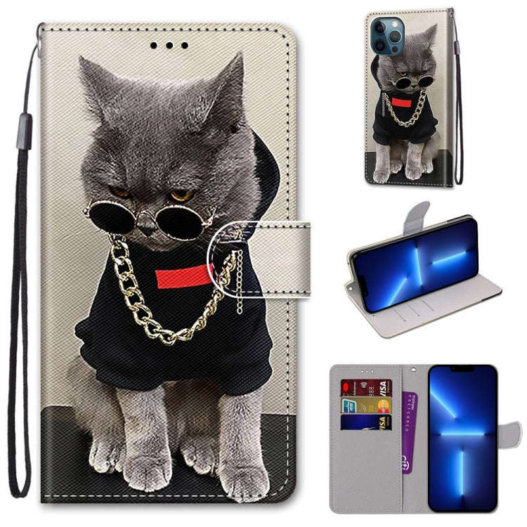 Coloured Drawing Cross Texture Horizontal Flip PU Leather Case with Holder & Card Slots & Wallet ...