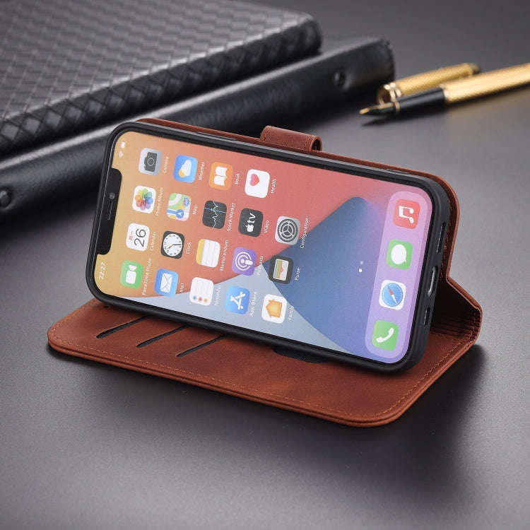 AZNS Skin Feel Calf Texture Horizontal Flip Leather Case with Card Slots & Holder & Wallet, For i...