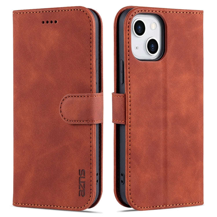 AZNS Skin Feel Calf Texture Horizontal Flip Leather Case with Card Slots & Holder & Wallet, For i...