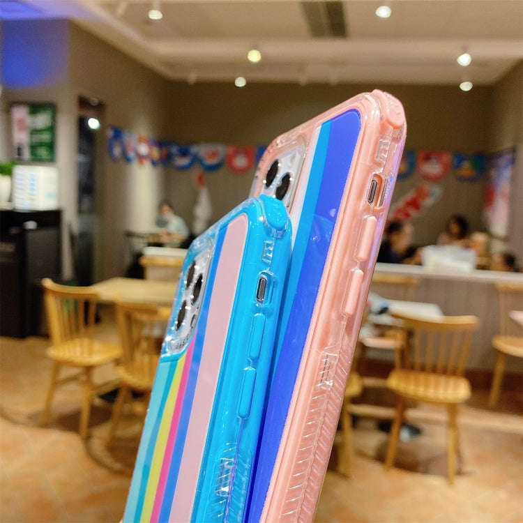 Rainbow TPU + PC Glass Shockproof Case, For iPhone 13