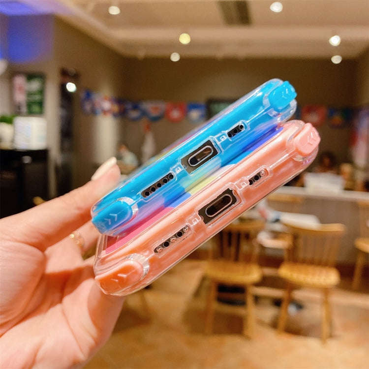 Rainbow TPU + PC Glass Shockproof Case, For iPhone 13