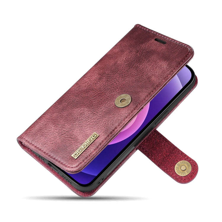 DG.MING Crazy Horse Texture Flip Detachable Magnetic Leather Case with Holder & Card Slots & Wall...