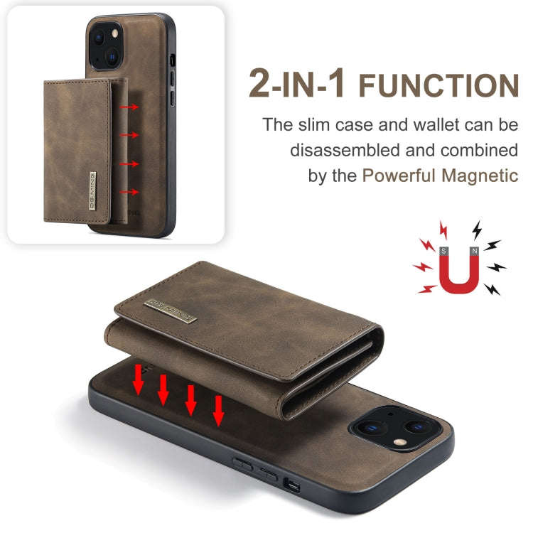 DG.MING M1 Series 3-Fold Multi Card Wallet + Magnetic Shockproof Case with Holder Function, For i...