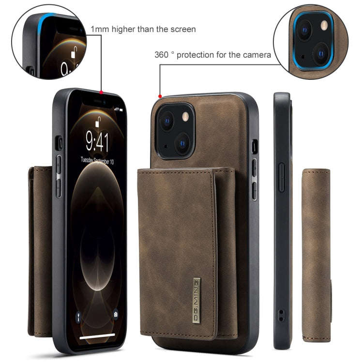 DG.MING M1 Series 3-Fold Multi Card Wallet + Magnetic Shockproof Case with Holder Function, For i...