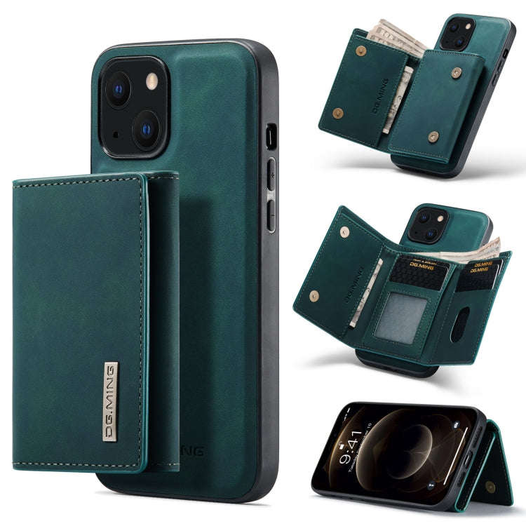 DG.MING M1 Series 3-Fold Multi Card Wallet + Magnetic Shockproof Case with Holder Function, For i...