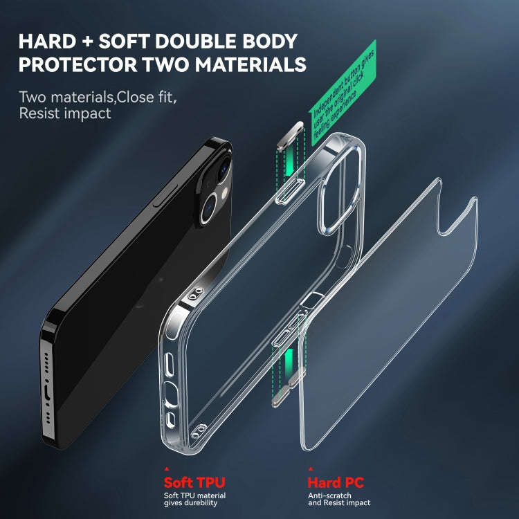 TPU + PC Transparent Shockproof Protective Case, For iPhone 13, For iPhone 13 Mini, For iPhone 13...