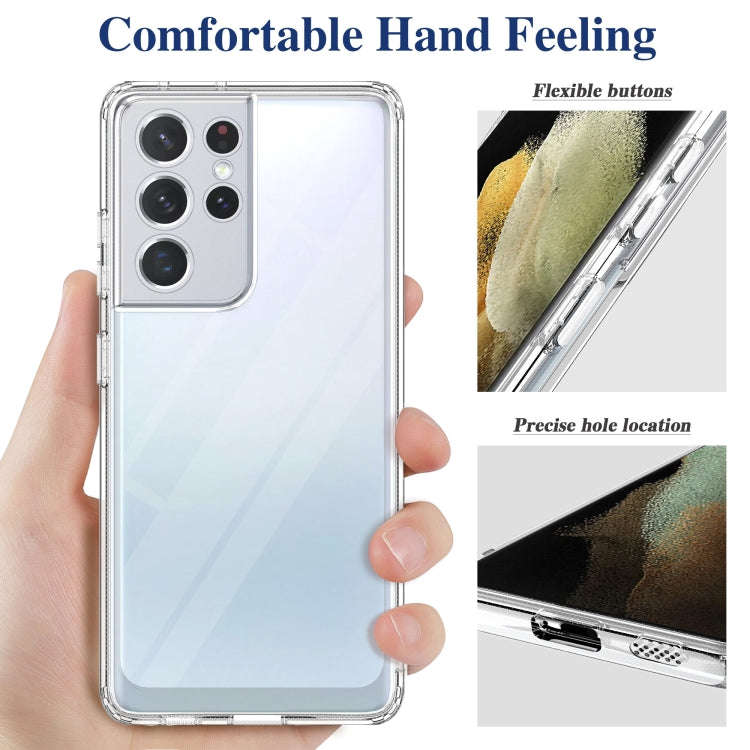 Crystal Clear Shockproof PC + TPU Protective Case, For Samsung Galaxy S21 Ultra 5G