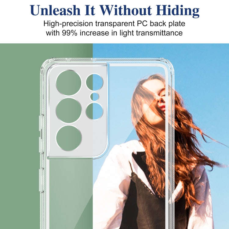 Crystal Clear Shockproof PC + TPU Protective Case, For Samsung Galaxy S21 Ultra 5G