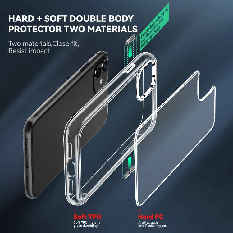TPU + PC Transparent Shockproof Protective Case, For iPhone 11, For iPhone 11 Pro Max, For iPhone...