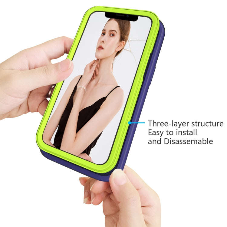 Wave Pattern 3 in 1 Silicone + PC Shockproof Protective Case, For iPhone 13 mini, For iPhone 13, ...