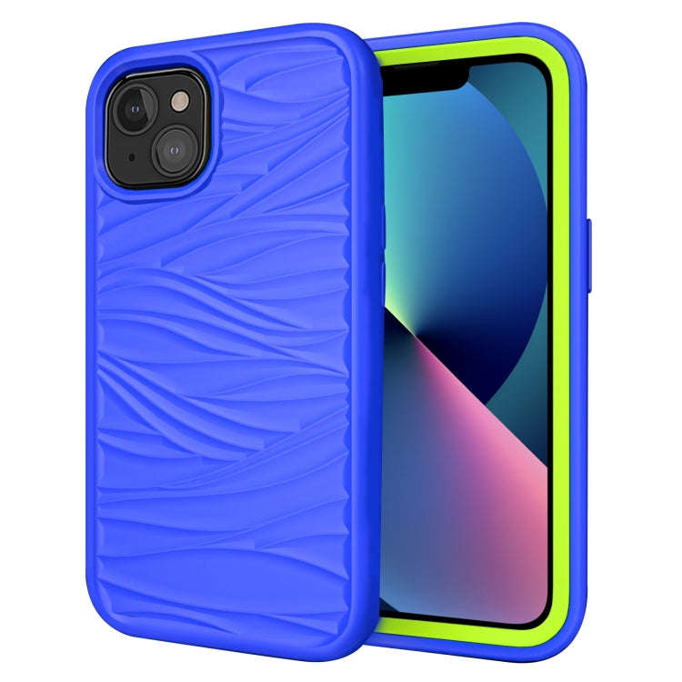 Wave Pattern 3 in 1 Silicone + PC Shockproof Protective Case, For iPhone 13 mini, For iPhone 13, ...