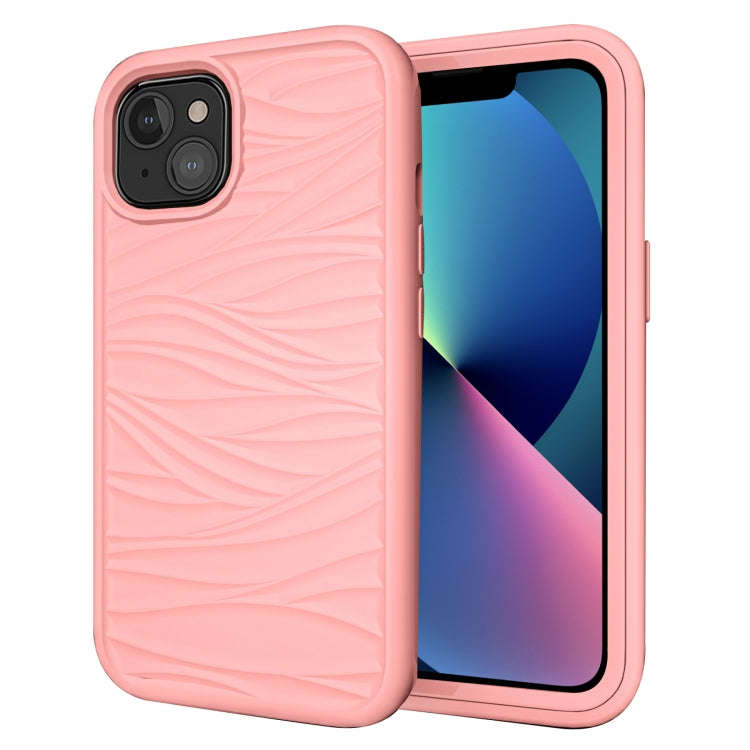 Wave Pattern 3 in 1 Silicone + PC Shockproof Protective Case, For iPhone 13 mini, For iPhone 13, ...