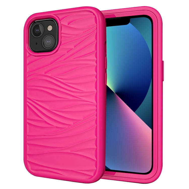 Wave Pattern 3 in 1 Silicone + PC Shockproof Protective Case, For iPhone 13 mini, For iPhone 13, ...