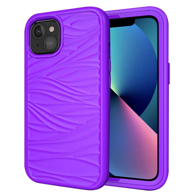 Wave Pattern 3 in 1 Silicone + PC Shockproof Protective Case, For iPhone 13 mini, For iPhone 13, ...