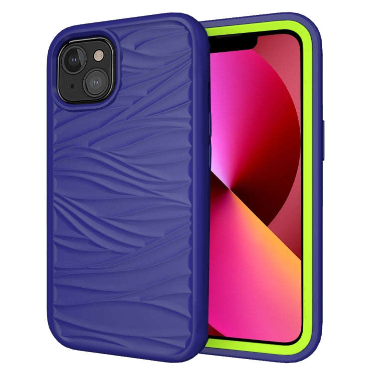 Wave Pattern 3 in 1 Silicone + PC Shockproof Protective Case, For iPhone 13 mini, For iPhone 13, ...