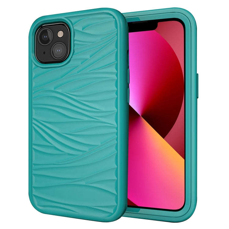 Wave Pattern 3 in 1 Silicone + PC Shockproof Protective Case, For iPhone 13 mini, For iPhone 13, ...