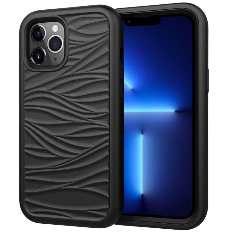 Wave Pattern 3 in 1 Silicone + PC Shockproof Protective Case, For iPhone 13 mini, For iPhone 13, ...