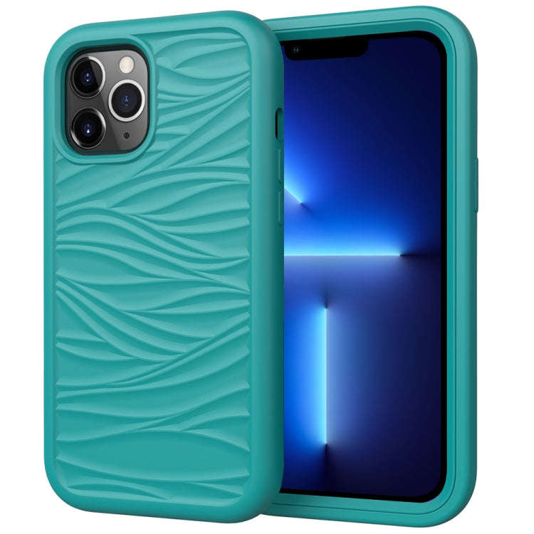 Wave Pattern 3 in 1 Silicone + PC Shockproof Protective Case, For iPhone 13 mini, For iPhone 13, ...