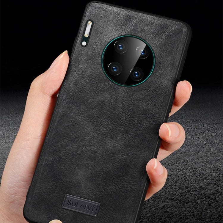 SULADA Shockproof TPU + Handmade Leather Protective Case, For Huawi Mate 30, For Huawi Mate 30 Pr...