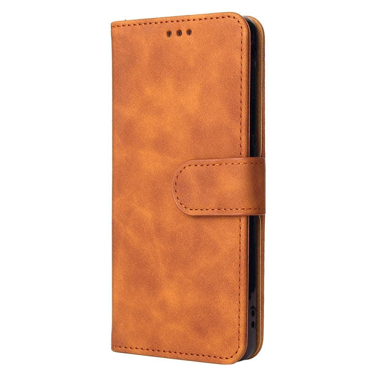 Solid Color Skin Feel Magnetic Buckle Horizontal Flip Calf Texture PU Leather Case with Holder & ...