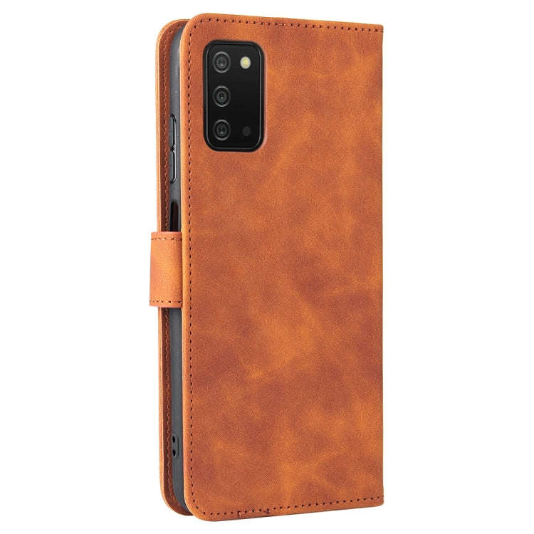 Solid Color Skin Feel Magnetic Buckle Horizontal Flip Calf Texture PU Leather Case with Holder & ...