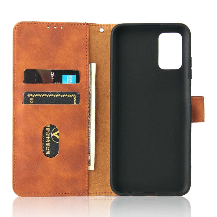 Solid Color Skin Feel Magnetic Buckle Horizontal Flip Calf Texture PU Leather Case with Holder & ...
