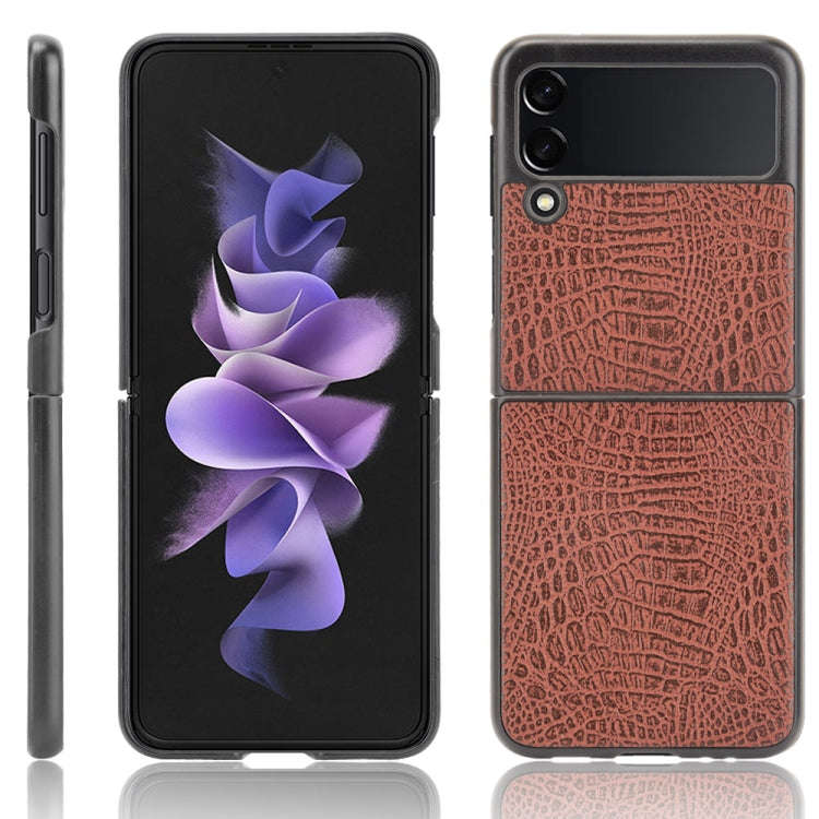 Shockproof Crocodile Texture PC + PU Case, For Google Pixel 5a 5G, For Samsung Galaxy Z Flip3 5G,...