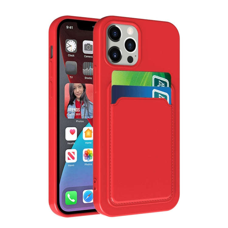 TPU + Flannel Lining Shockproof Case with Card Slots, For iPhone 13 mini, For iPhone 13, For iPho...