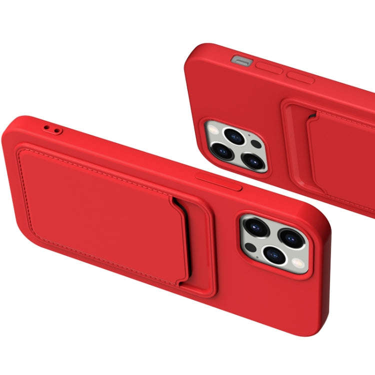 TPU + Flannel Lining Shockproof Case with Card Slots, For iPhone 13 mini, For iPhone 13, For iPho...
