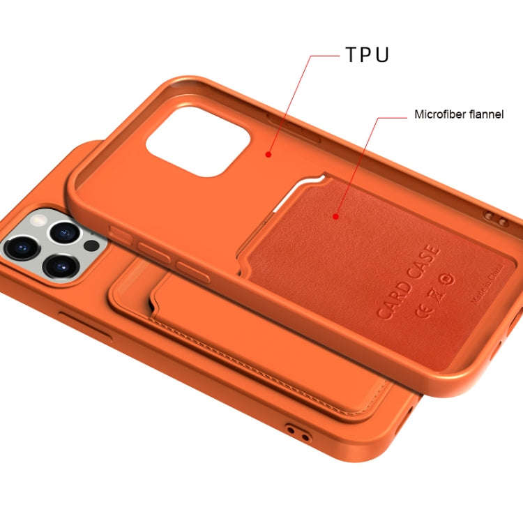 TPU + Flannel Lining Shockproof Case with Card Slots, For iPhone 13 mini, For iPhone 13, For iPho...