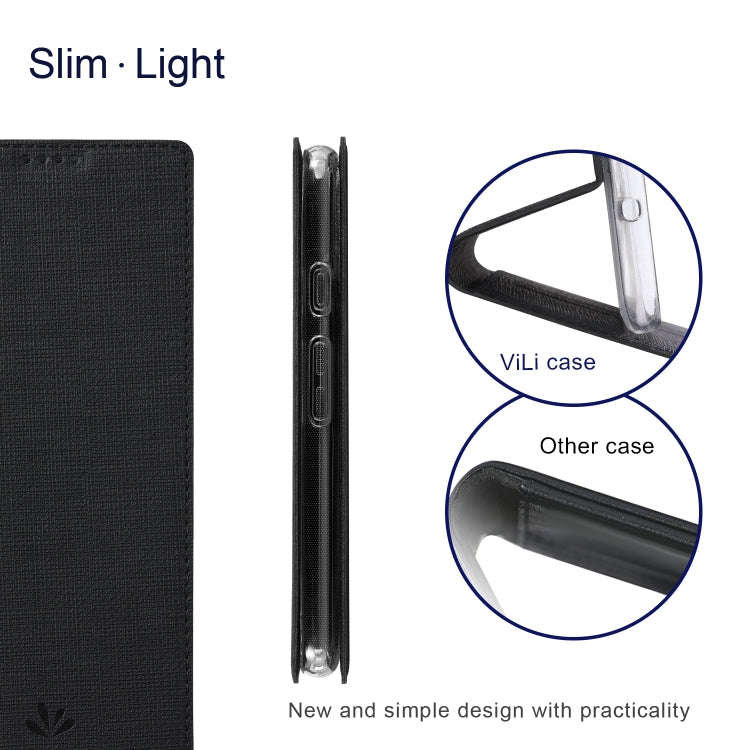 ViLi DMX Series Shockproof TPU + PU Leather Magnetic Attraction Horizontal Flip Case with Card Sl...