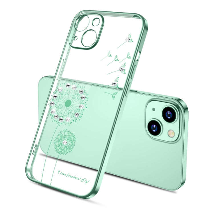 Electroplating Diamond Dandelion Pattern TPU Shockproof Protective Case, For iPhone 13 mini, For ...