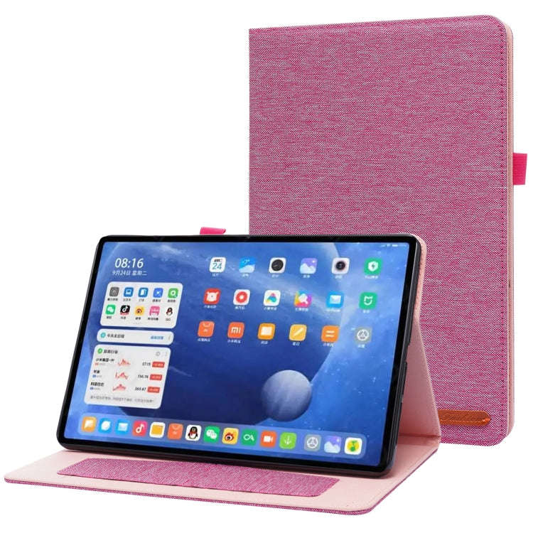Horizontal Flip TPU + Fabric PU Leather Protective Case with Name Card Clip, For Xiaomi Pad 5 / 5...