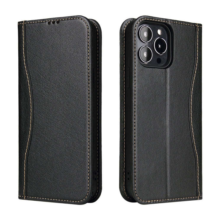 Genuine Leather Horizontal Flip Leather Case with Holder & Card Slots & Wallet, For iPhone 13 min...