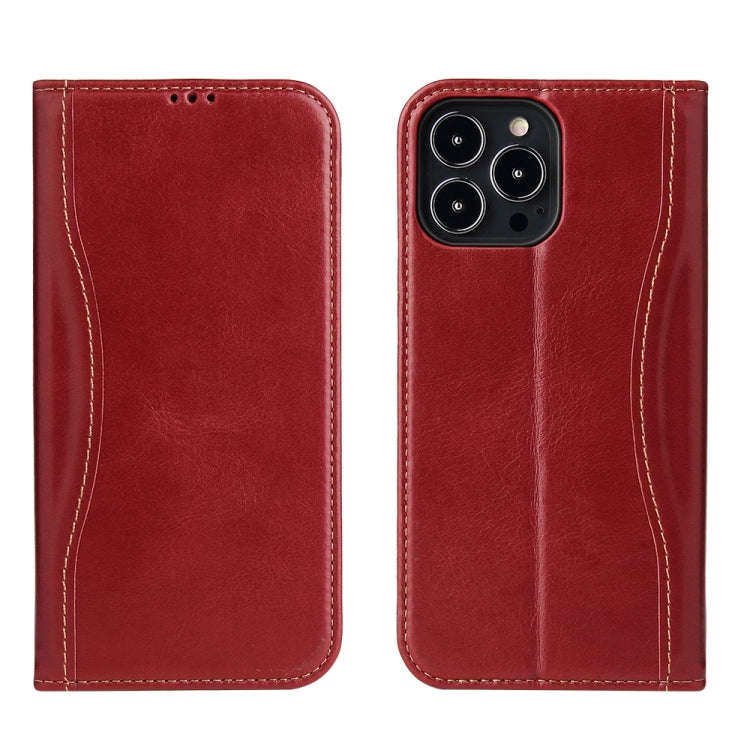 Genuine Leather Horizontal Flip Leather Case with Holder & Card Slots & Wallet, For iPhone 13 min...