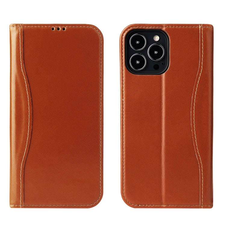 Genuine Leather Horizontal Flip Leather Case with Holder & Card Slots & Wallet, For iPhone 13 min...
