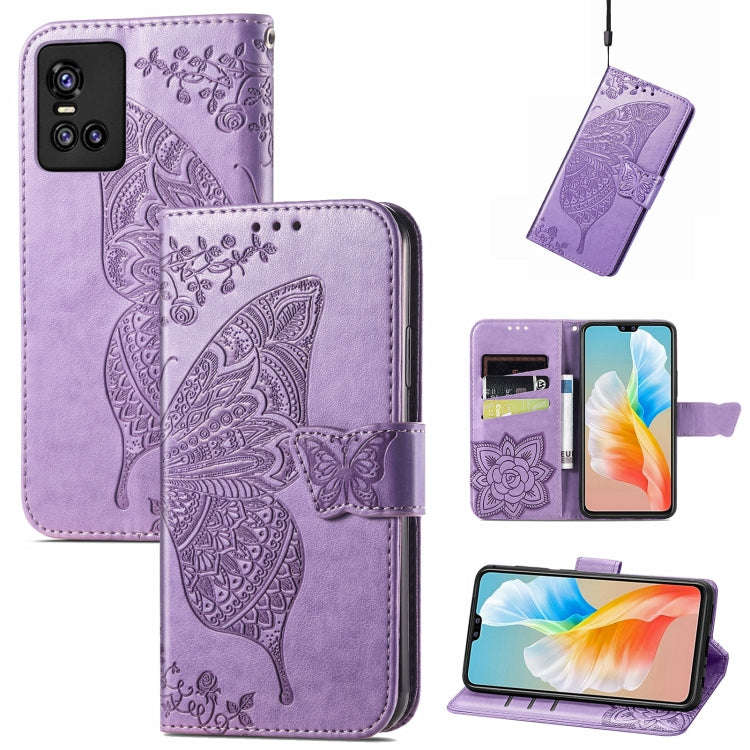 Butterfly Love Flowers Embossed Horizontal Flip Leather Case with Holder & Card Slots & Wallet & ...