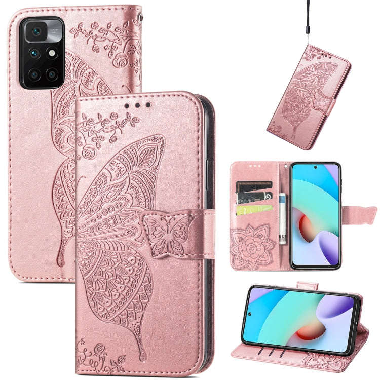 Butterfly Love Flowers Embossed Horizontal Flip Leather Case with Holder & Card Slots & Wallet & ...