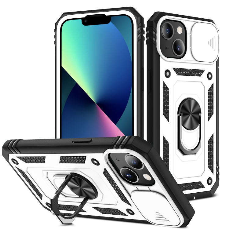 Sliding Camera Cover Design TPU + PC Protective Case with 360 Degree Rotating Holder & Card Slot,...