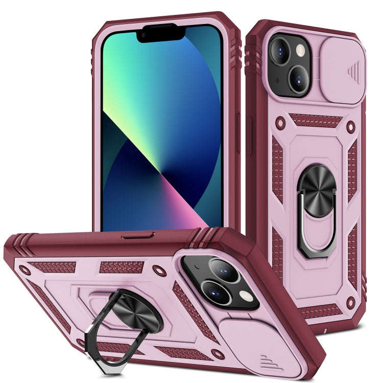Sliding Camera Cover Design TPU + PC Protective Case with 360 Degree Rotating Holder & Card Slot,...
