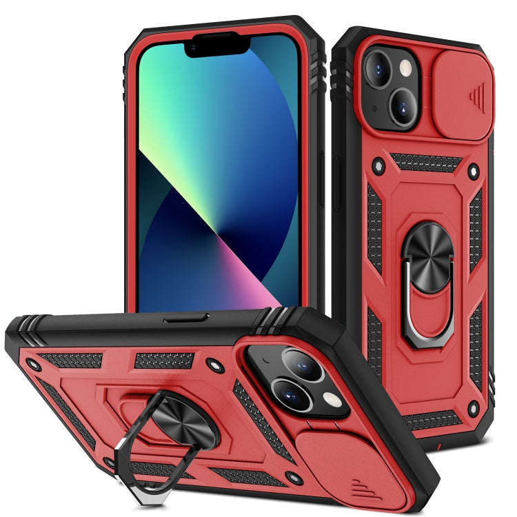 Sliding Camera Cover Design TPU + PC Protective Case with 360 Degree Rotating Holder & Card Slot,...