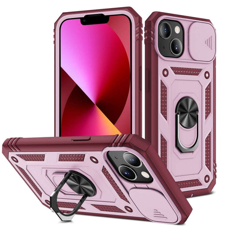 Sliding Camera Cover Design TPU + PC Protective Case with 360 Degree Rotating Holder & Card Slot,...