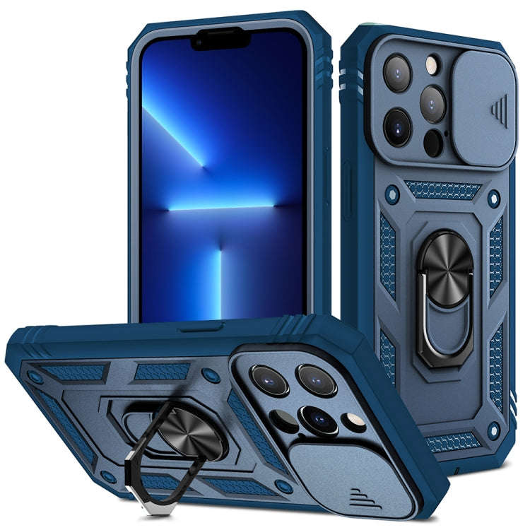 Sliding Camera Cover Design TPU + PC Protective Case with 360 Degree Rotating Holder & Card Slot,...