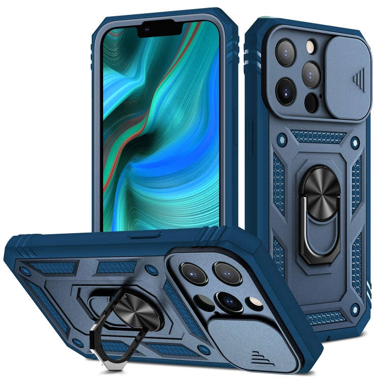 Sliding Camera Cover Design TPU + PC Protective Case with 360 Degree Rotating Holder & Card Slot,...
