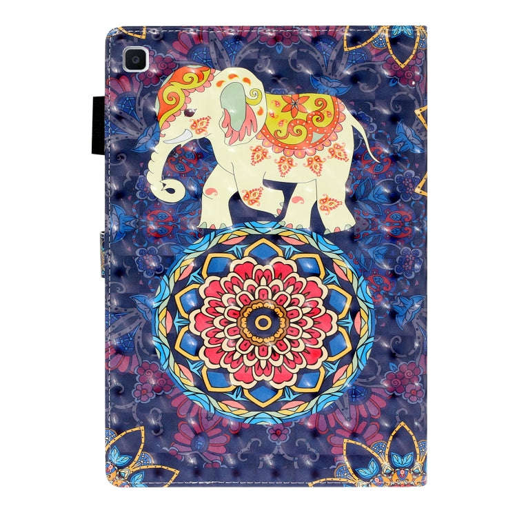 3D Embossing Pattern Horizontal Flip Leather Case with Holder & Card Slots & Wallet, For Galaxy T...