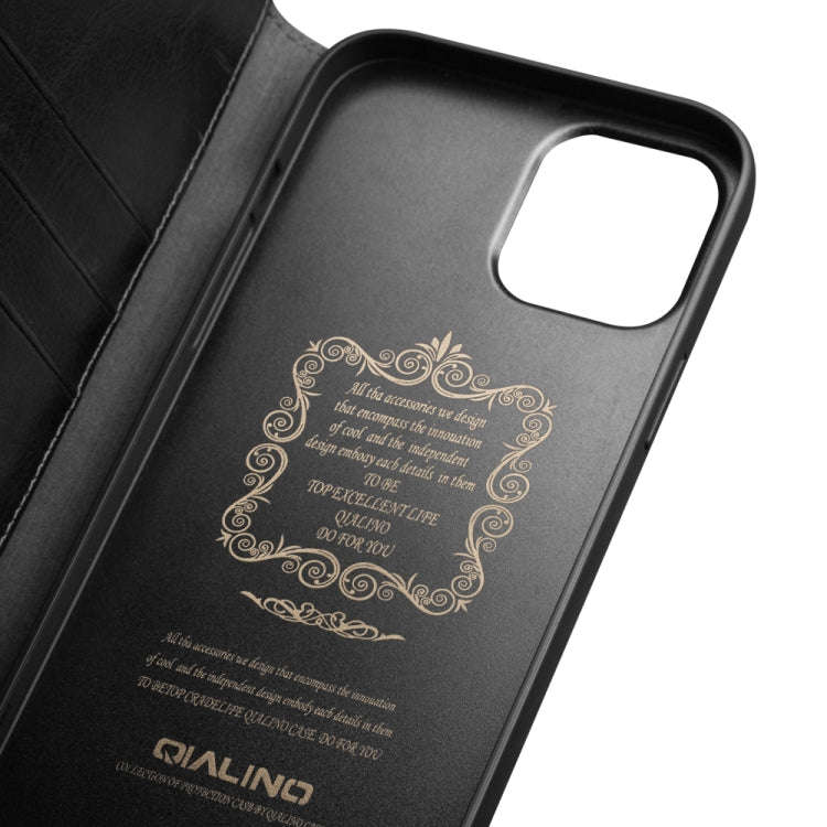QIALINO Horizontal Flip Leather Case with Holder & Card Slots & Wallet, For iPhone 13, For iPhone...